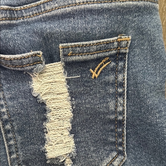 William Rast Blue Distressed Jean Shorts - Picture 4 of 9